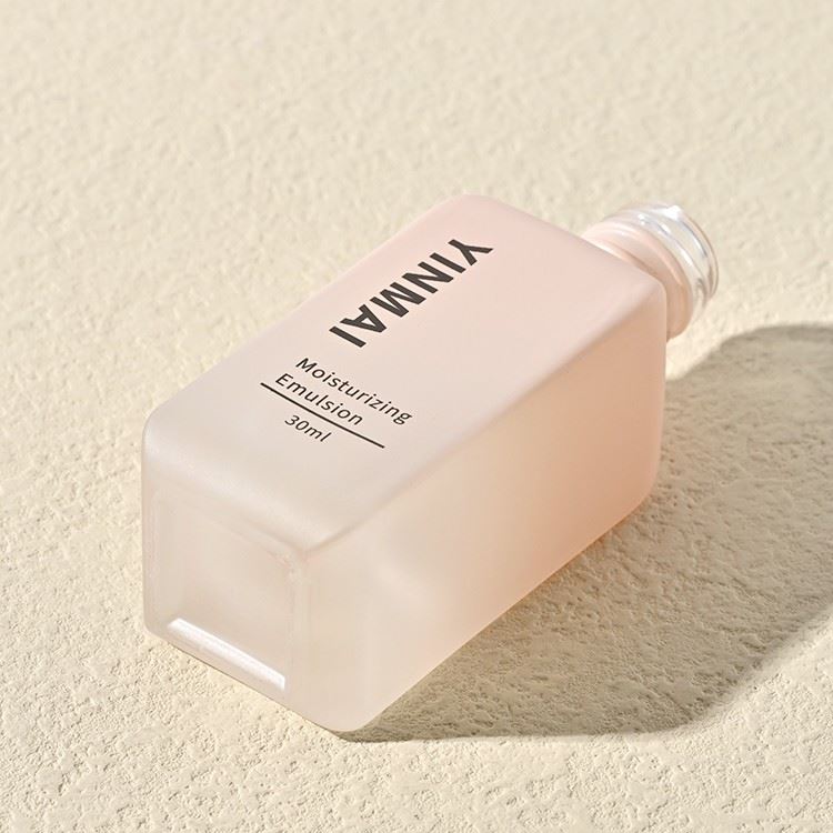 pink square bottle for lotion